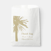 Sandstrand mit Palmen Hochzeitstaschen Geschenktütchen (Vorderseite)