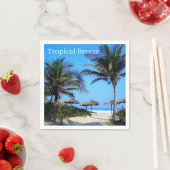 Sandstrand mit Palmen und Blick auf den Ozean Serviette (Beispiel)