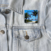 Sandstrand mit Palmen und Meerblick Button (Beispiel)