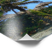 Sandstrand mit Palmen und Meerblick Fotodruck (Ecke)