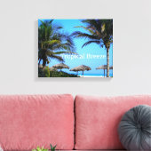Sandstrand mit Palmen und Meerblick Leinwanddruck (Insitu (Wohnzimmer))