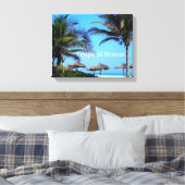 Sandstrand mit Palmen und Meerblick Leinwanddruck (Insitu (Schlafzimmer))