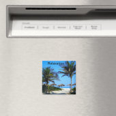 Sandstrand mit Palmen und Meerblick Magnet (In Situ (Geschirrspüler))