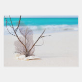 Sandstrand mit weißen Muscheln Geschenkpapier Set (Vorderseite 2)