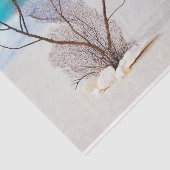 Sandstrand mit weißen Muscheln Seidenpapier (Ausschnitt)