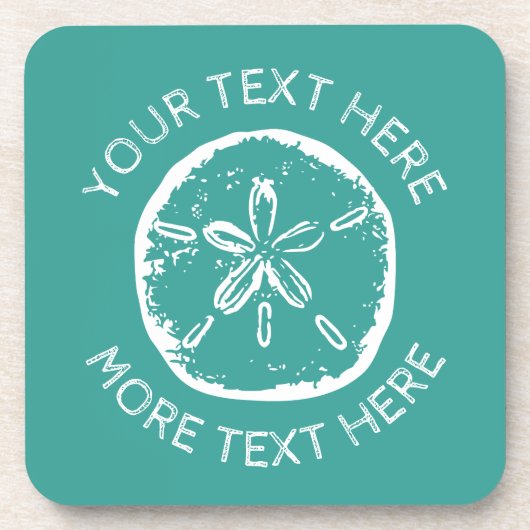 Sandstrand Muschel aus Plastik Getränkeuntersetzer (Vorderseite)