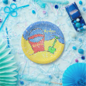 Sandstrand niedliches Party für Kinder Pappteller (Party)