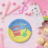 Sandstrand niedliches Party für Kinder Pappteller (Party)