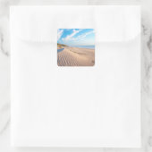 Sandstrand Quadratischer Aufkleber (Tasche)