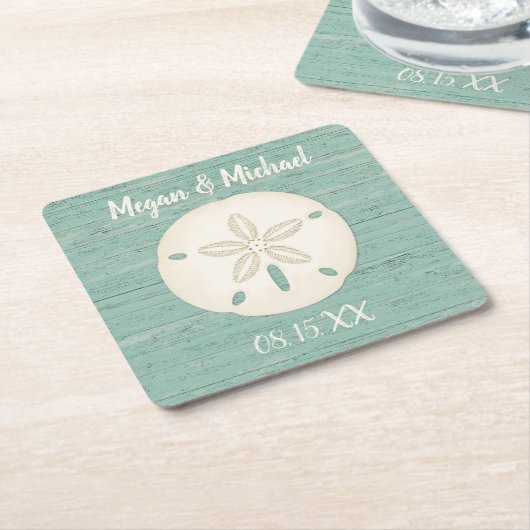 Sandstrand Rechteckiger Pappuntersetzer (angewinkelt)