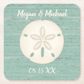 Sandstrand Rechteckiger Pappuntersetzer (Vorderseite)