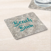 Sandstrand Rechteckiger Pappuntersetzer (angewinkelt)