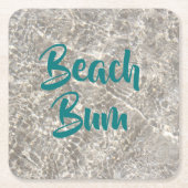 Sandstrand Rechteckiger Pappuntersetzer (Vorderseite)