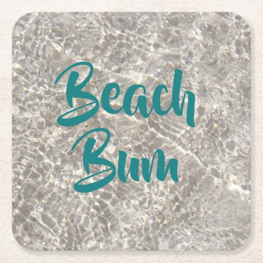 Sandstrand Rechteckiger Pappuntersetzer (Vorderseite)