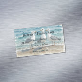 Sandstrand Seagulls Waves Magnetische Visitenkarte (Beispiel)