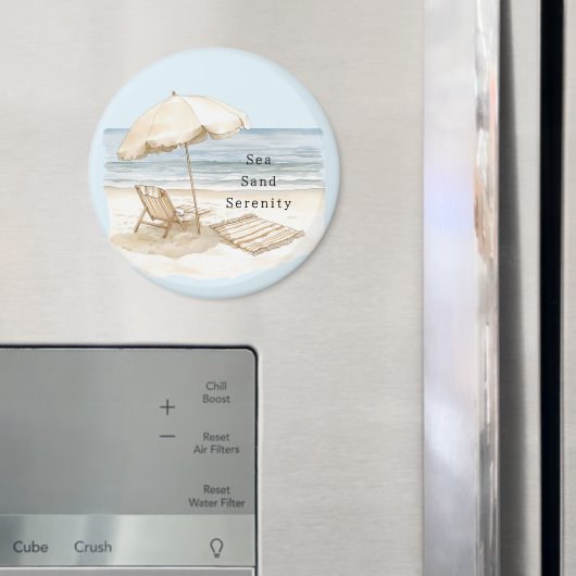 Sandstrand Serenity-Schirm Magnet (In Situ (Kühlschrank))