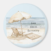 Sandstrand Serenity-Schirm Magnet (Vorne)