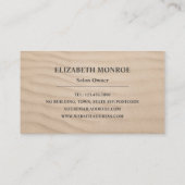 Sandstrand, Sonnensalon Visitenkarte (Rückseite)