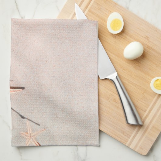 Sandstrand "Starfish Seashell" Geschirrtuch (Viertel Falte)