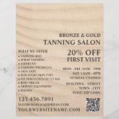 Sandstrand, Tanning Salon Werbung Flyer (Vorne)