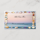 Sandstrand und Hochzeitstisch am Meer Platzkarte (Vorderseite)