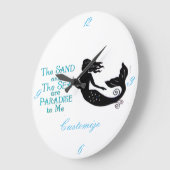 Sandstrand und Meerbusen Große Wanduhr (Winkel)