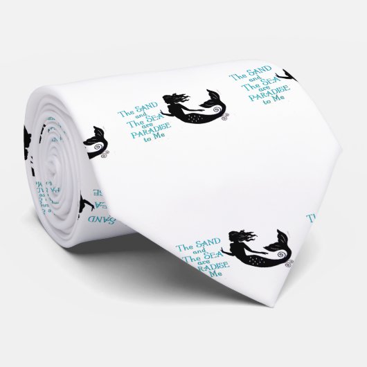 Sandstrand und Meerbusen Krawatte (Gerollt)