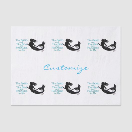 Sandstrand und Meerbusen Seidenpapier (Vorderseite)