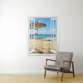 Sandstrand und Meeresfenster Wandteppich (Beispiel)