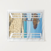 Sandstrand und Meeresfenster Wandteppich (Vorderseite (Horizontal))