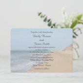 Sandstrand und Meereswellen Einladung (Stehend Vorderseite)