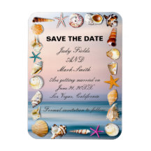 Sandstrand und Muscheln Save the Date