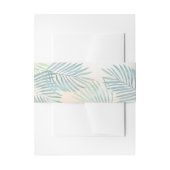 Sandstrand und Palms Beach Hochzeit Einladungsbanderole (Vorderseite Beispiel)