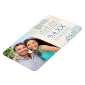 Sandstrand und Palms Beach Hochzeit Magnet (Linke Seite)