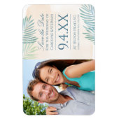 Sandstrand und Palms Beach Hochzeit Magnet (Vertikal)