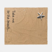 Sandstrand und Strand für benutzerdefinierte Meldu Fleecedecke (Vorderseite (Horizontal))