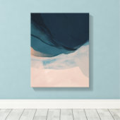 Sandstrand und Wohngestaltung des Meeres Leinwanddruck (Insitu (Holzboden))