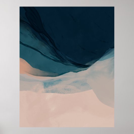 Sandstrand und Wohngestaltung des Meeres Poster (Vorne)