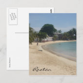 Sandstrand von Roatán Postkarte (Vorne/Hinten)