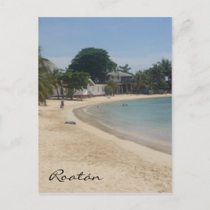 Sandstrand von Roatán Postkarte