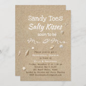 Sandstrand - Weißer Typografie Probe Abendessen Einladung (Vorne/Hinten)