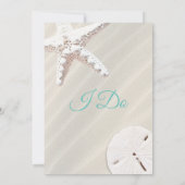 Sandstrände an der Küste Starfish und Sand Dollar Einladung (Rückseite)