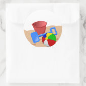 Sandstrände Runder Aufkleber (Tasche)