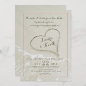 Sandstrandhochzeit Einladung (Vorne/Hinten)