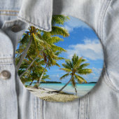 Sandstrandknopf der Palme weißer Button (Beispiel)