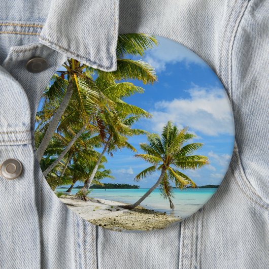Sandstrandknopf der Palme weißer Button (Beispiel)