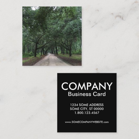 Sandstraße Quadratische Visitenkarte (Vorne/Hinten)