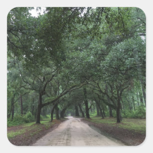 Sandstraße Quadratischer Aufkleber