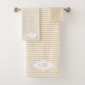 Sandstreifen-Initialen Badetuch-Set Badhandtuch Set (Insitu)