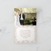 Sandstreifen & Rose Gold Confetti Vielen Dank Dankeskarte (Innenseite)